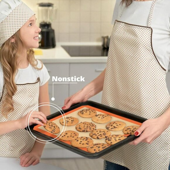 Silicone Baking Mat Set of 3, Silicone Baking Mats Cookie Sheet, Non-Stick Mats - Picture 4 of 7